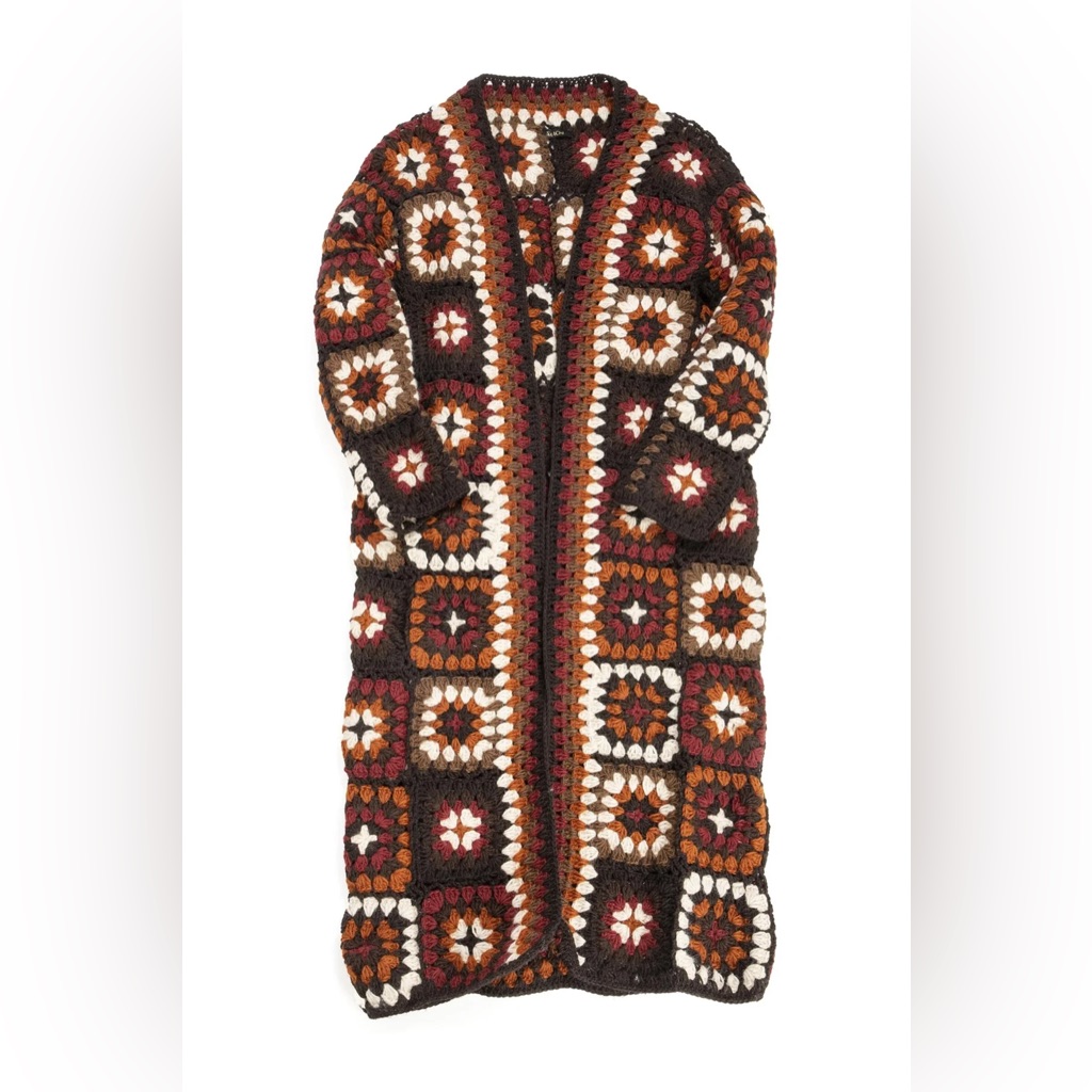 100% Wool Crochet Kimono